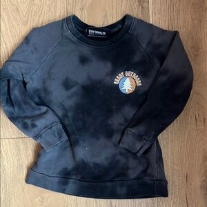 Tiny Whales Black Kids Sweatshirt